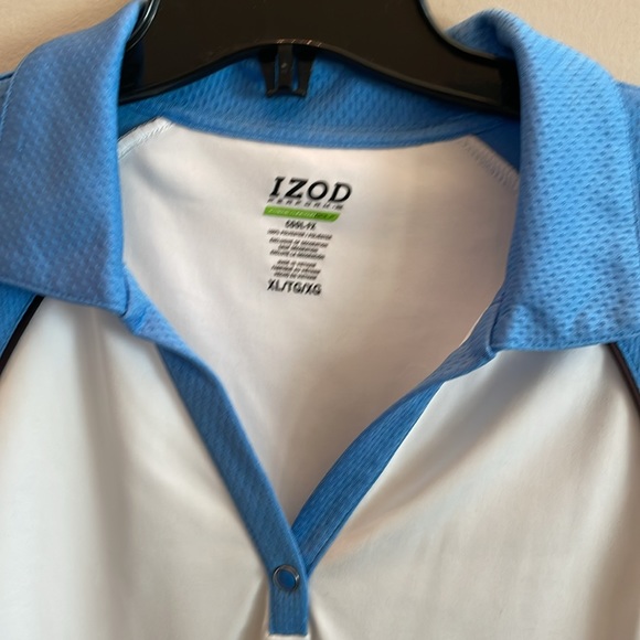 Izod blue and white golf shirt - Picture 3 of 3